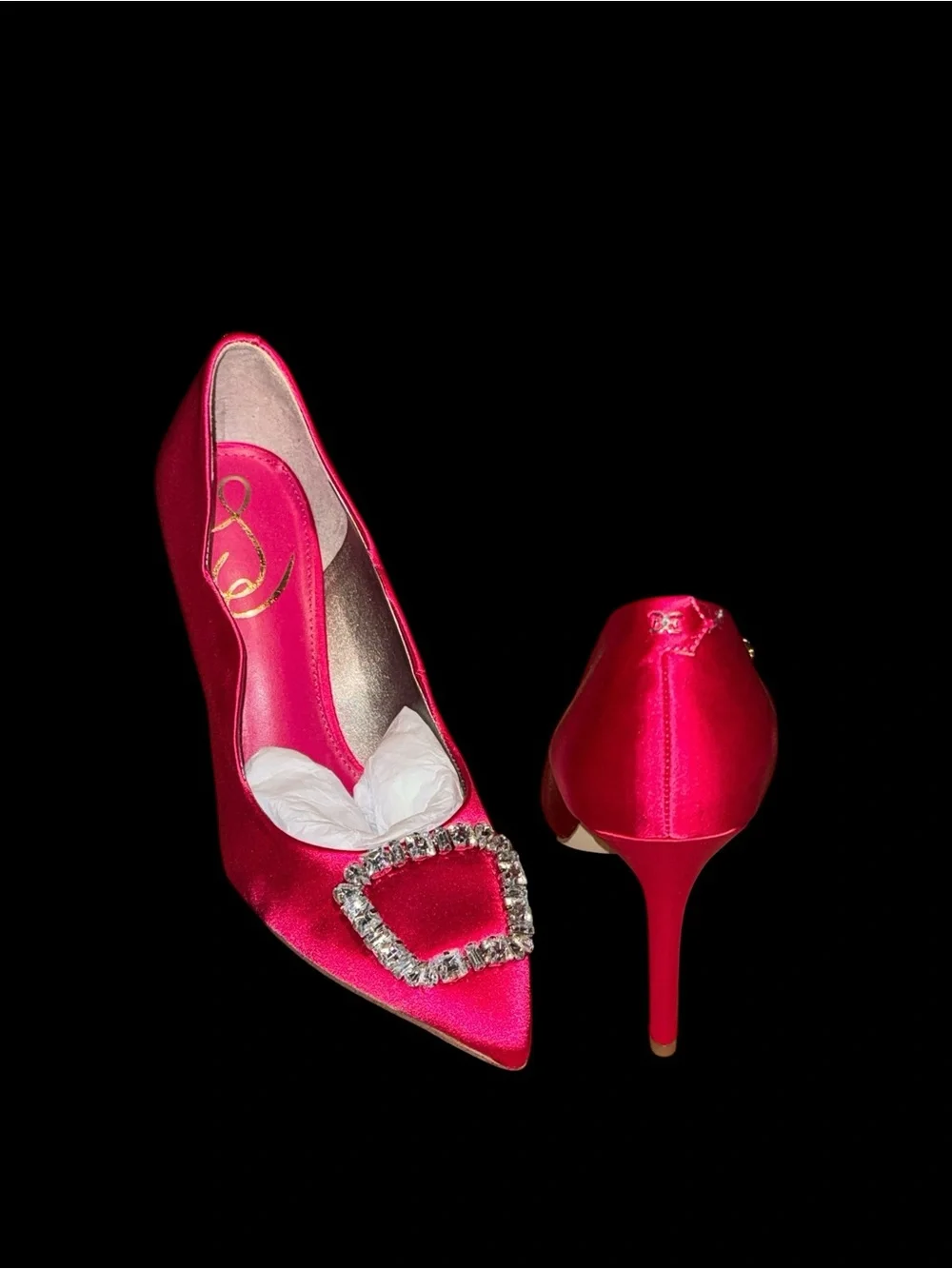 Sam Edelman Harriett pumps in hot pink satin size 6